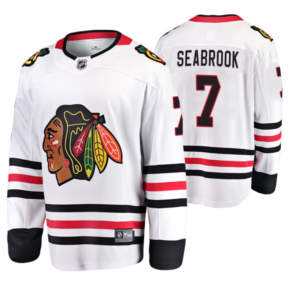 Blackhawks Brent Seabrook White Away Breakaway Player Jersey