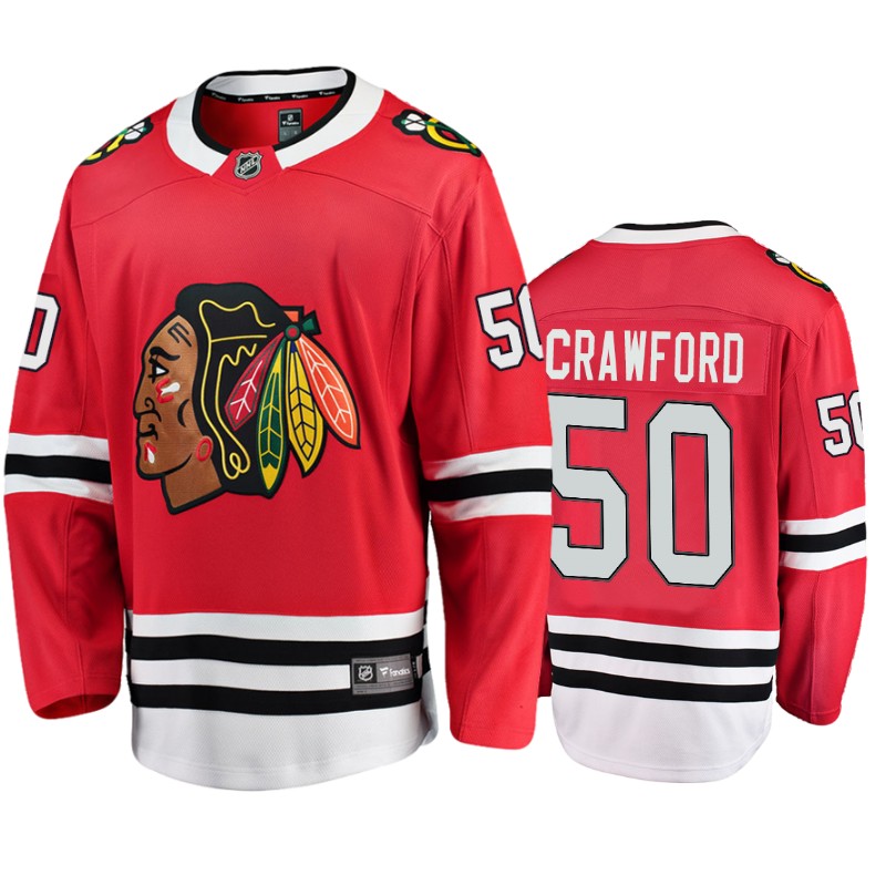 Blackhawks Corey Crawford Red Breakaway Home Jersey
