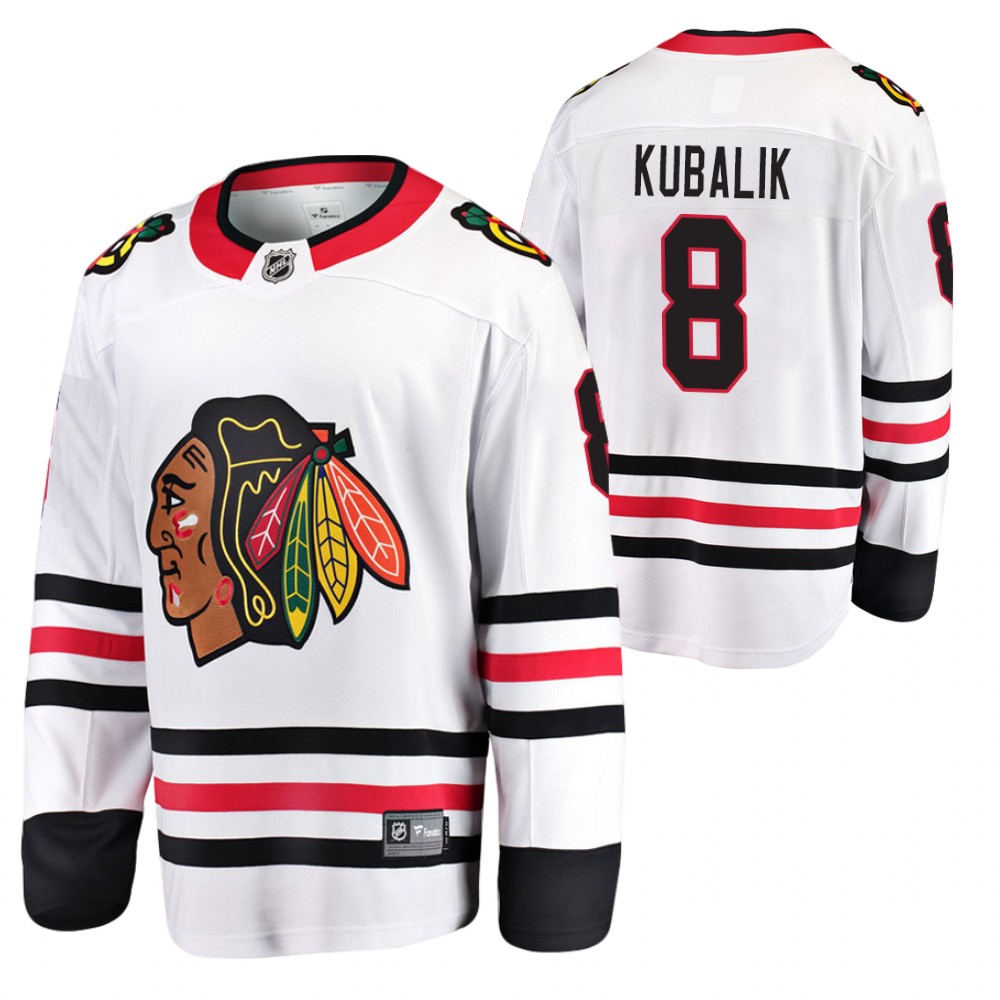 Blackhawks Dominik Kubalik White Breakaway Player Away Jersey