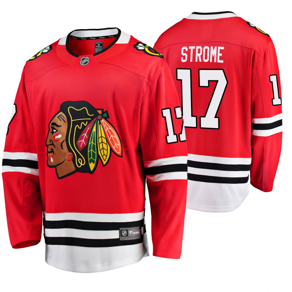 Blackhawks Dylan Strome Red Home Breakaway Player Jersey