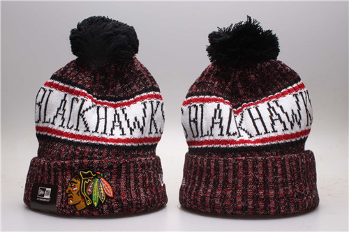 Blackhawks Fresh Logo Black Knit Hat YP