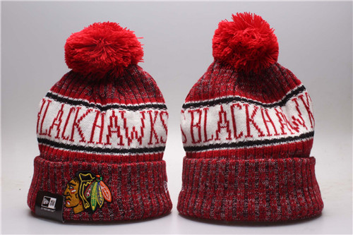 Blackhawks Fresh Logo Red Knit Hat YP