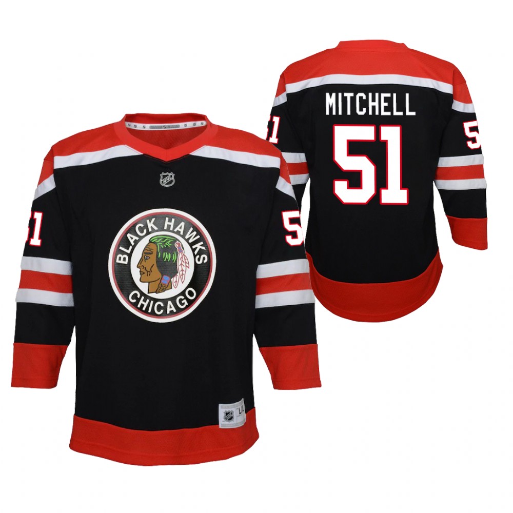 Blackhawks Ian Mitchell 2020-21 Reverse Retro Jersey Youth Special Edition