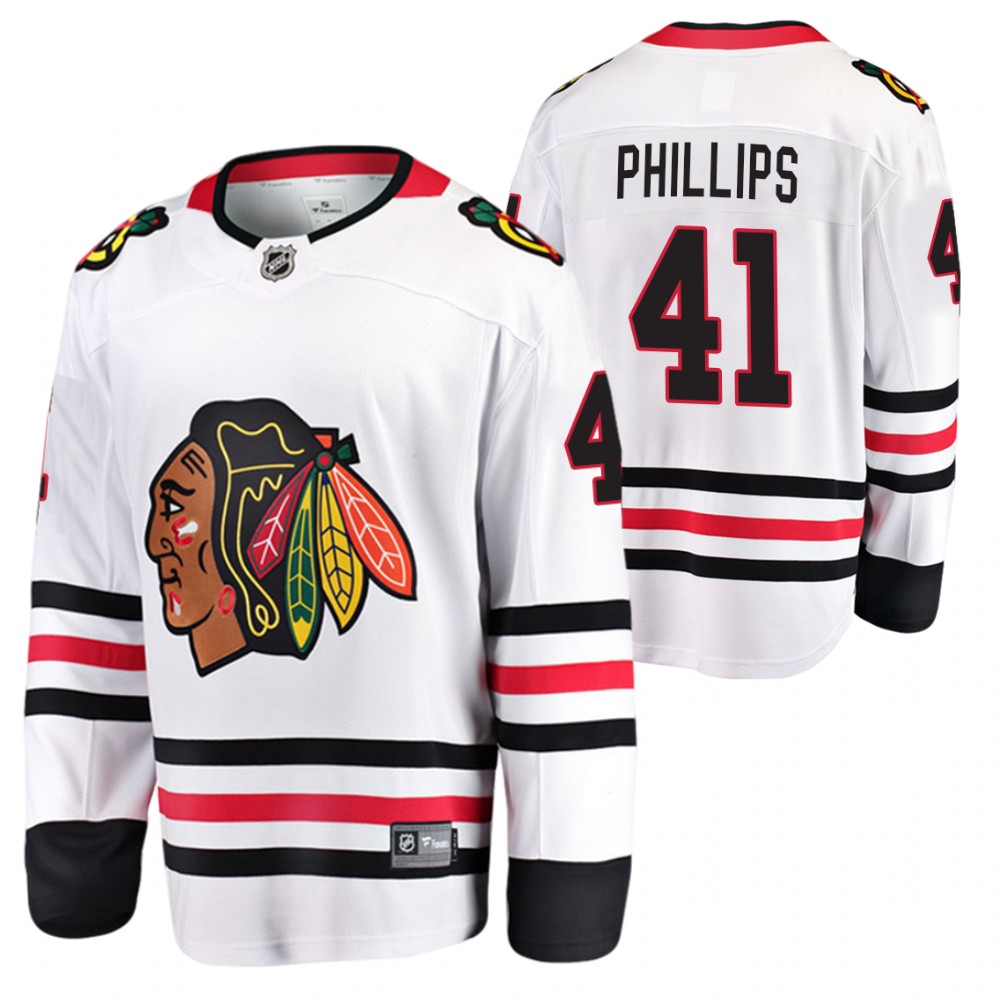 Blackhawks Isaak Phillips Jersey Away White Player Men