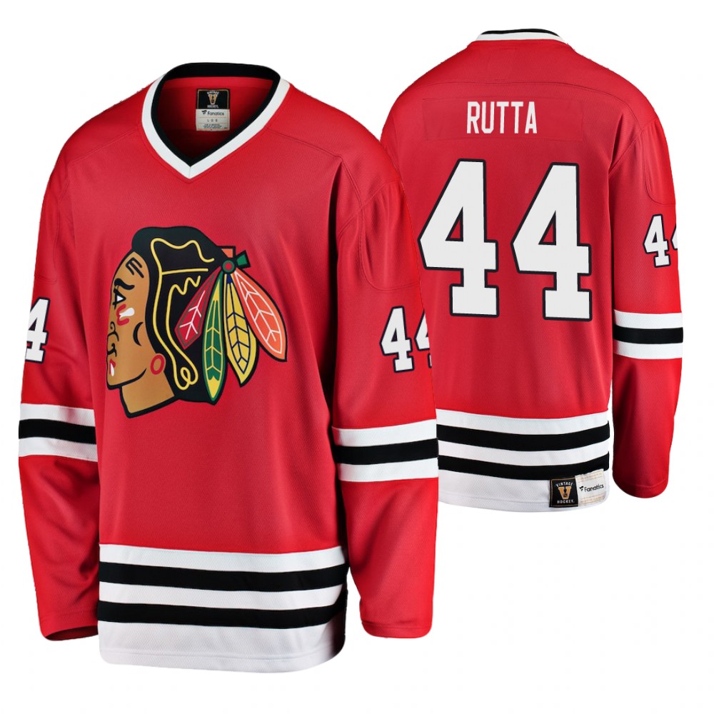 Blackhawks Jan Rutta Red Breakaway Jersey