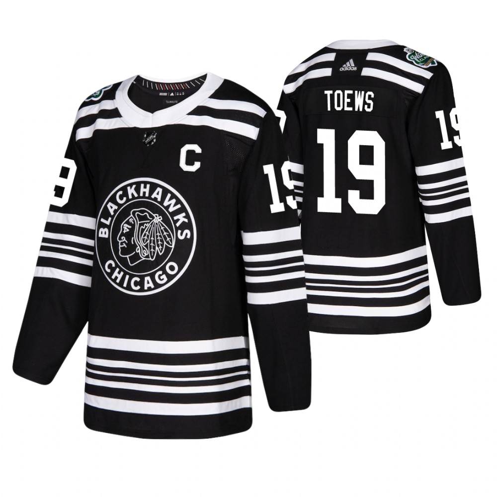 Blackhawks Jonathan Toews Black Adidas Winter Classic Jersey
