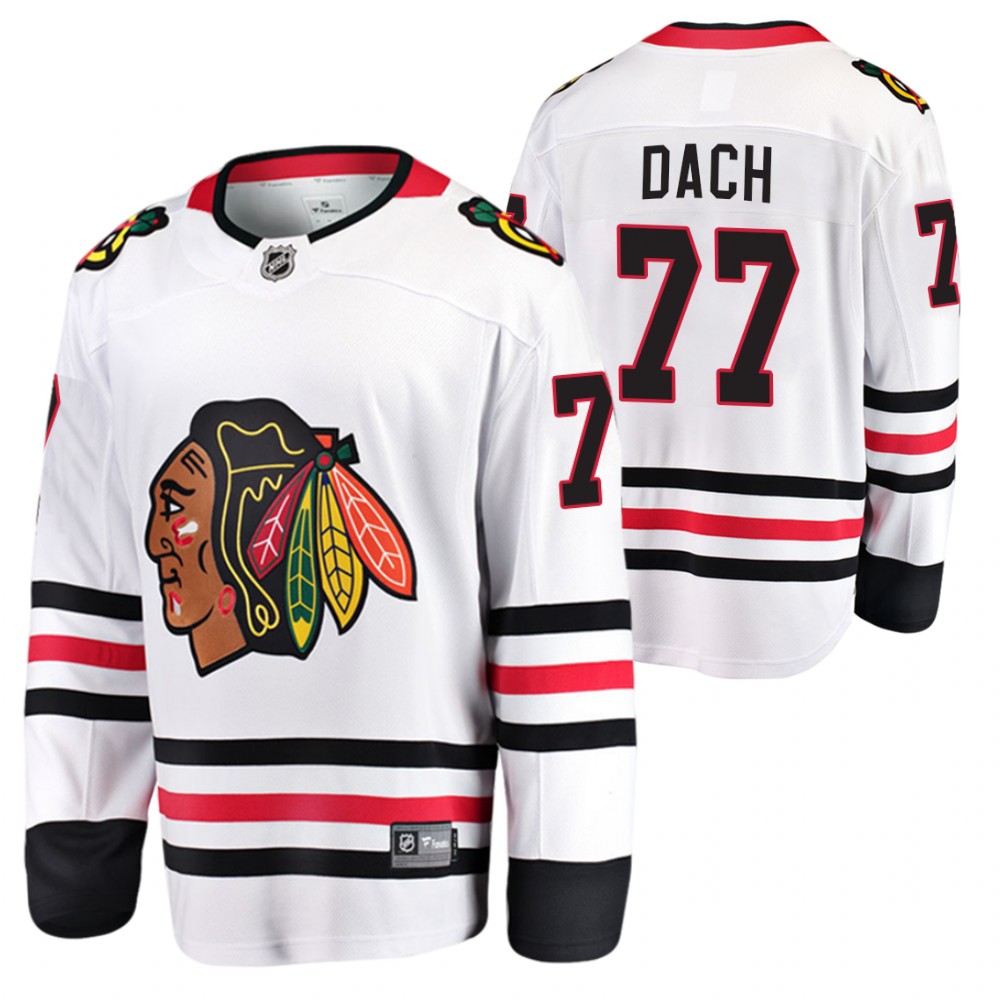 Blackhawks Kirby Dach Jersey Away White Player Men