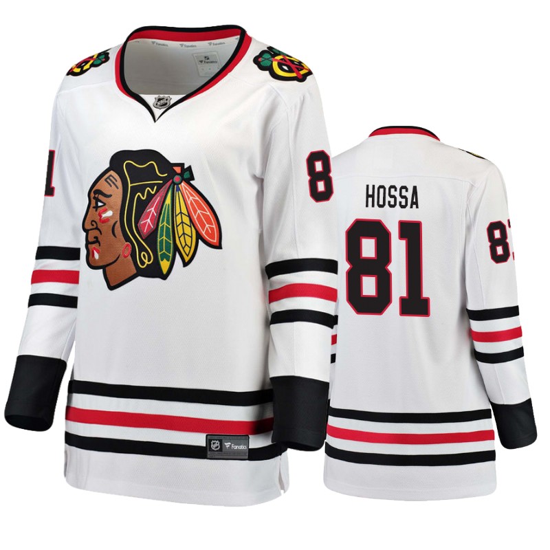 Blackhawks Marian Hossa White Breakaway Fanatics Branded Jersey