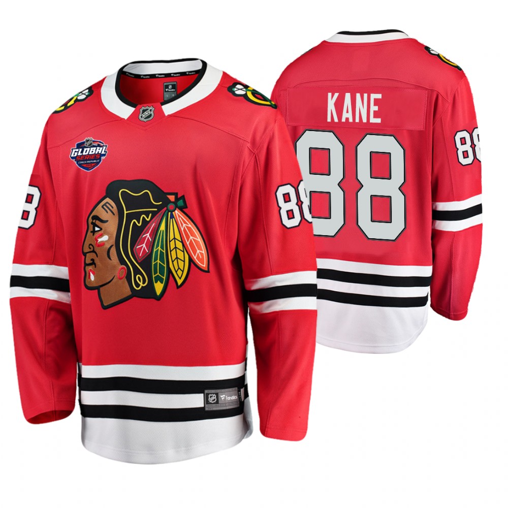 Blackhawks Patrick Kane Red 2019 NHL Global Series Breakaway Player Men's Jersey