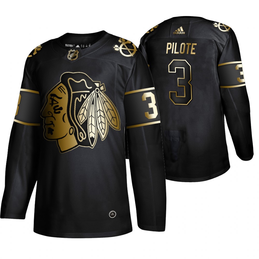 Blackhawks Pierre Pilote Men's Authentic 2019 NHL Golden Edition Jersey