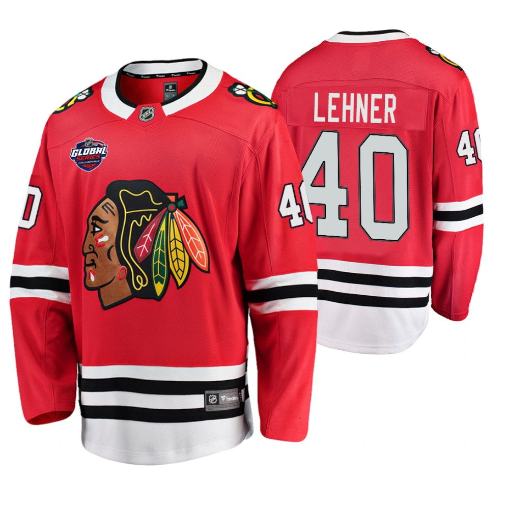 Blackhawks Robin Lehner Red 2019 NHL Global Series Breakaway Player Men's Jersey