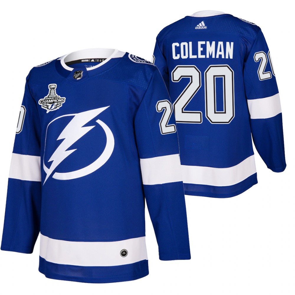Blake Coleman Lightning 2020 Stanley Cup Champions Blue Authentic Home Jersey