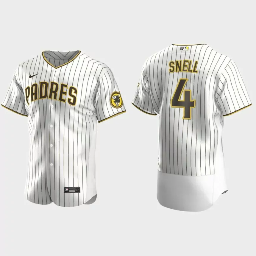 Blake Snell #4 San Diego Padres Authentic Alternate Jersey – White Brown