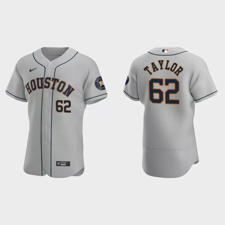 Blake Taylor #62 Houston Astros Authentic Road Jersey – Gray