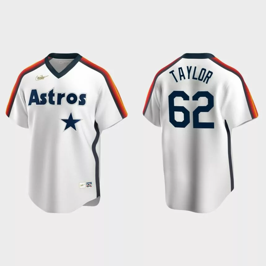 Blake Taylor #62 Houston Astros Cooperstown Collection Jersey – White