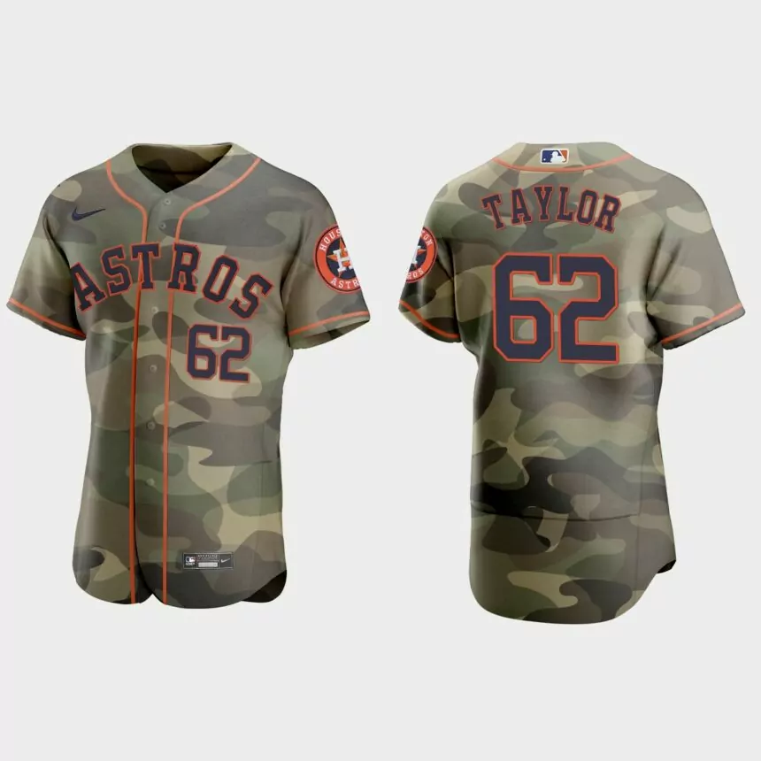Blake Taylor Houston Astros 2021 National Armed Forces Day Authentic Jersey – Camo