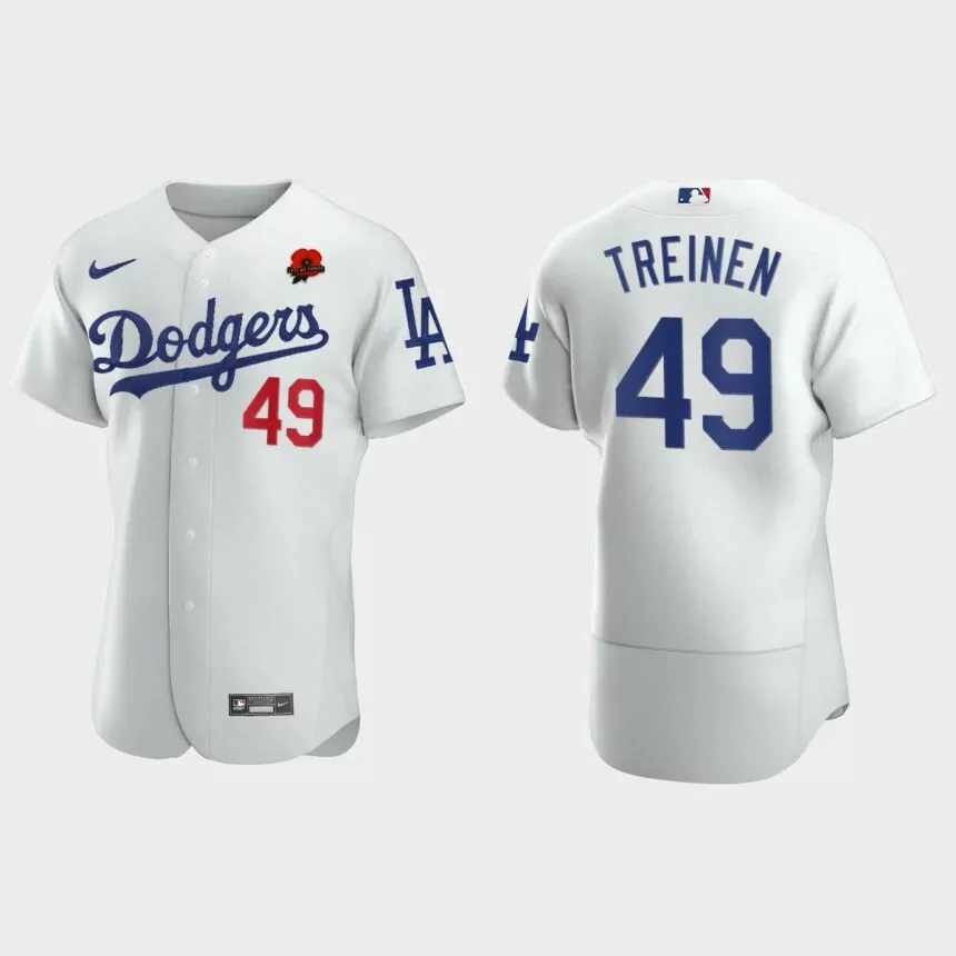Blake Treinen Los Angeles Dodgers 2021 Memorial Day Authentic Jersey – White