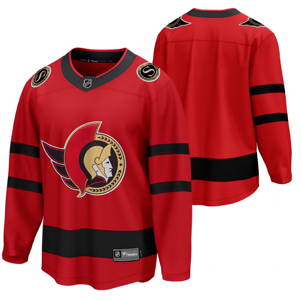 Blank Ottawa Senators 2021 Reverse Retro Red Jersey Special Edition Stitched