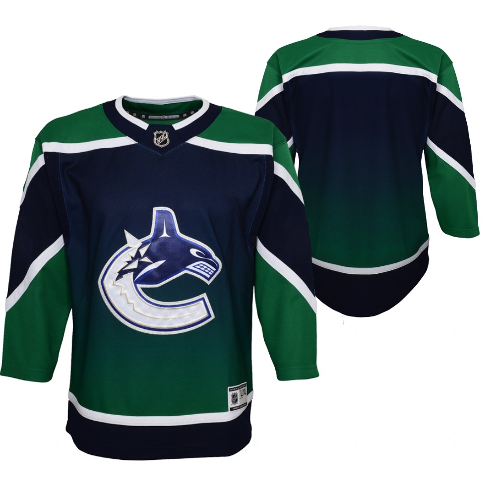 Blank Vancouver Canucks 2021 Reverse Retro Blue Jersey Special Edition