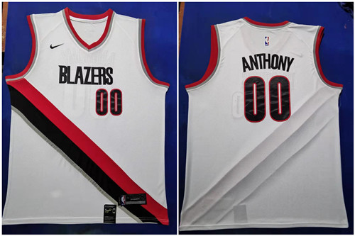 Blazers 00 Carmelo Anthony White 2019-20 Nike Swingman Jersey