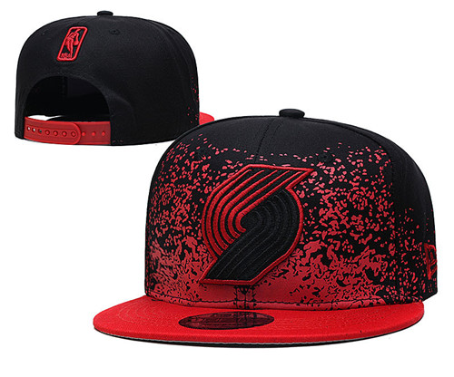 Blazers Team Logo Black Red Adjustable Hat YD
