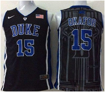 Blue Devils #15 Jahlil Okafor Black Basketball Stitched NCAA Jersey