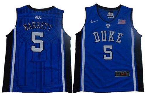 Blue Devils #5 R.J. Barrett Blue Black Basketball Elite Stitched Youth College Jersey