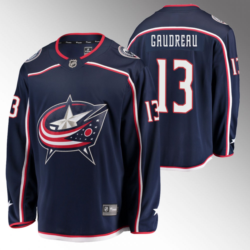 Blue Jackets #13 Johnny Gaudreau Navy 2022 Home Jersey