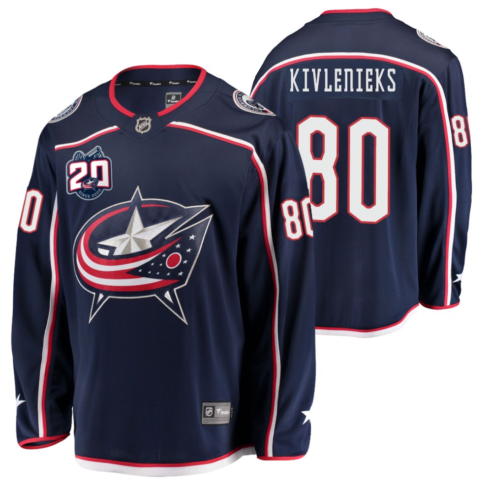 Blue Jackets #80 Matiss Kivlenieks Blue Home Jersey