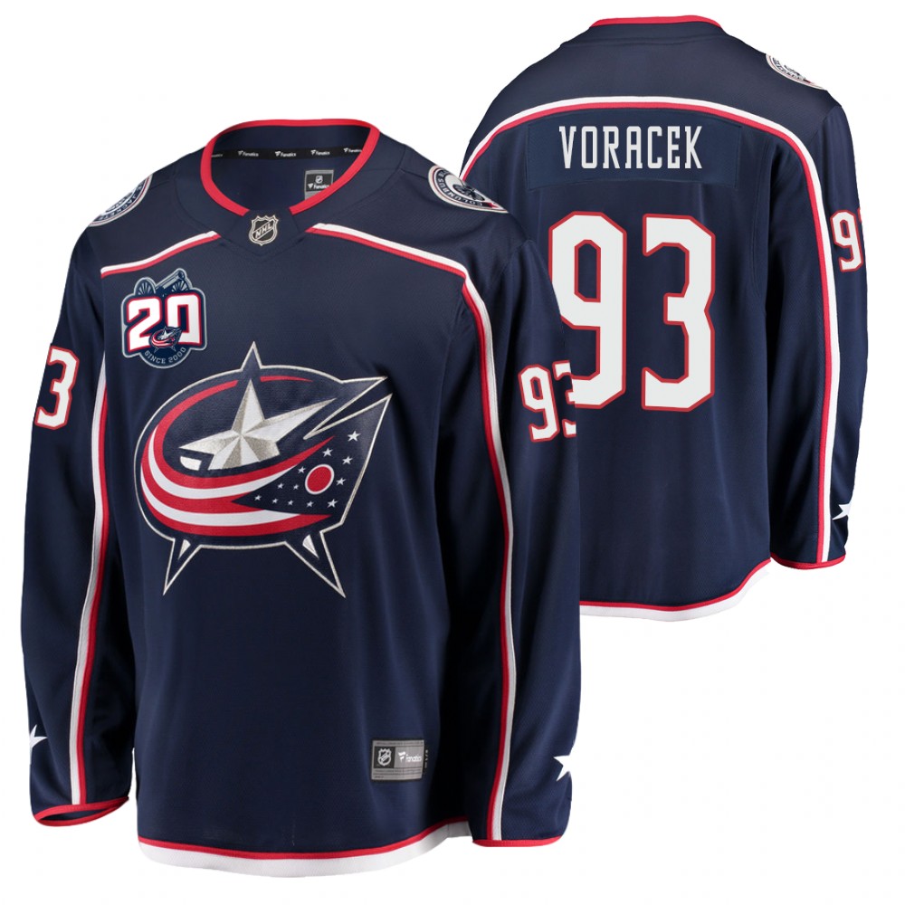 Blue Jackets #93 Jakub Voracek Navy 2021 Home Jersey