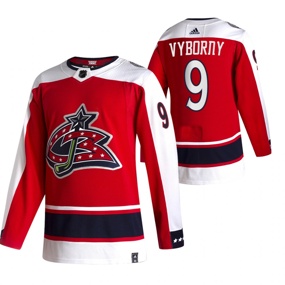 Blue Jackets 2021 Reverse Retro #9 David Vyborny Red Jersey Authentic