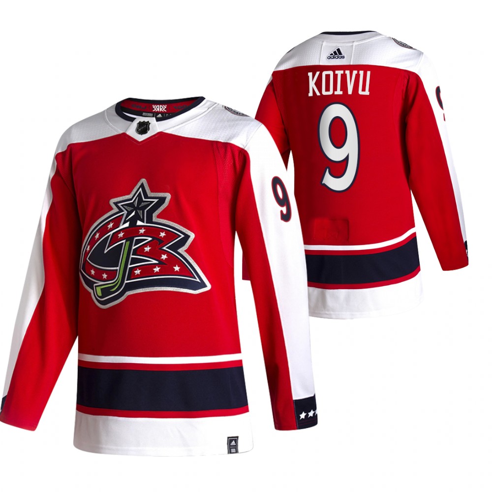 Blue Jackets 2021 Reverse Retro #9 Mikko Koivu Red Jersey Authentic
