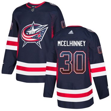 Blue Jackets 30 Curtis Mcelhinne Navy Drift Fashion Adidas Jersey