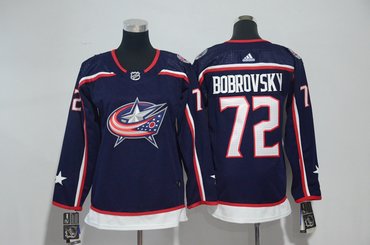 Blue Jackets 72 Sergei Bobrovsky Navy Youth Adidas Jersey