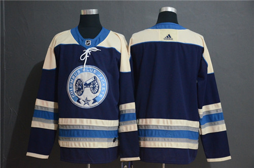 Blue Jackets Blank Navy Adidas Jersey