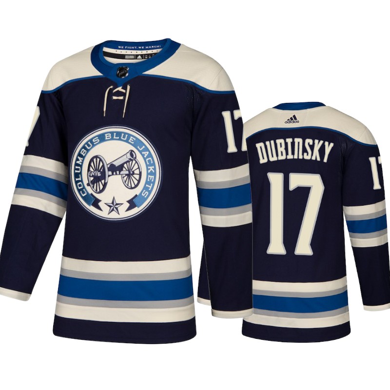 Blue Jackets Brandon Dubinsky Navy Authentic Pro Alternate Jersey