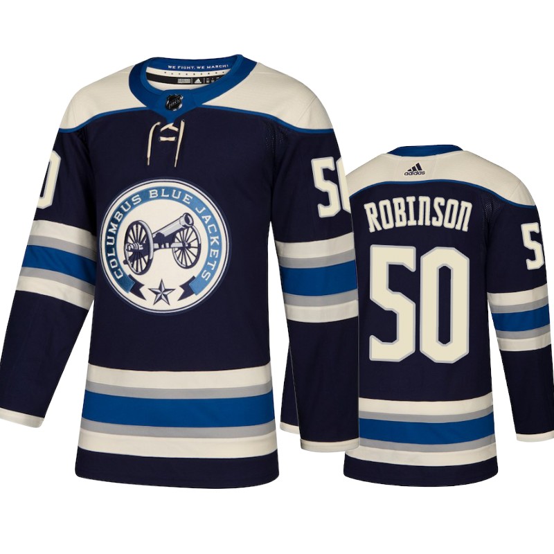 Blue Jackets Eric Robinson Navy Authentic Pro Alternate Jersey