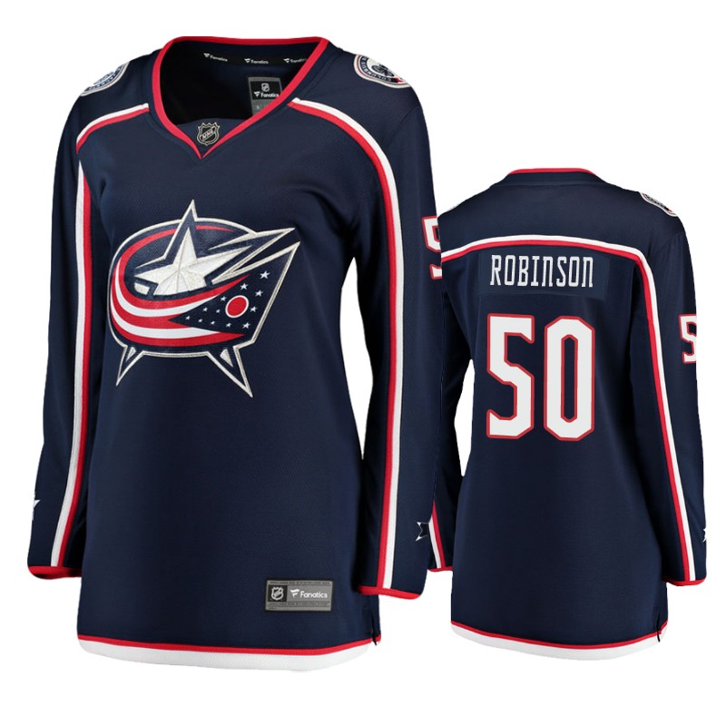 Blue Jackets Eric Robinson Navy Breakaway Player Home Jersey