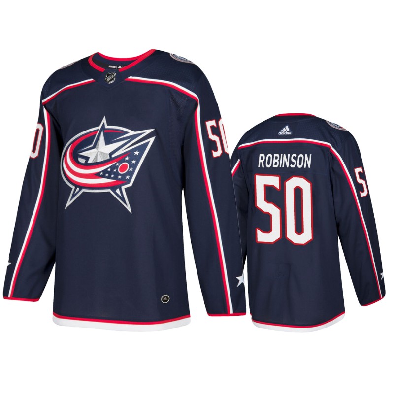 Blue Jackets Eric Robinson Navy Home Jersey