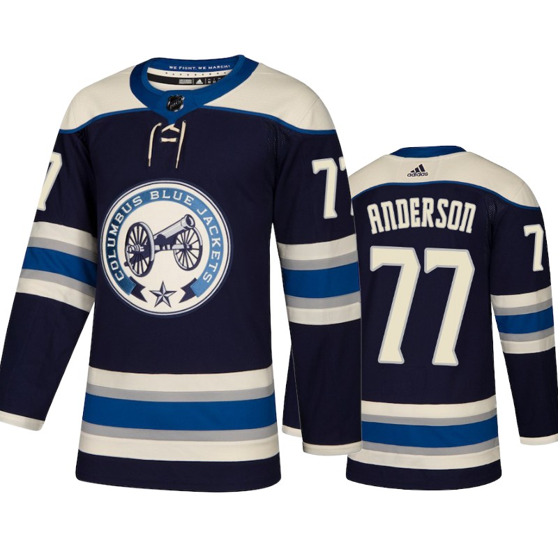 Blue Jackets Josh Anderson Navy Authentic Pro Alternate Jersey