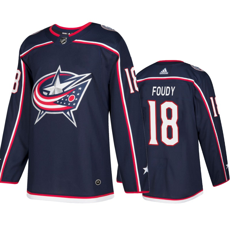 Blue Jackets Liam Foudy Navy NHL Draft Jersey