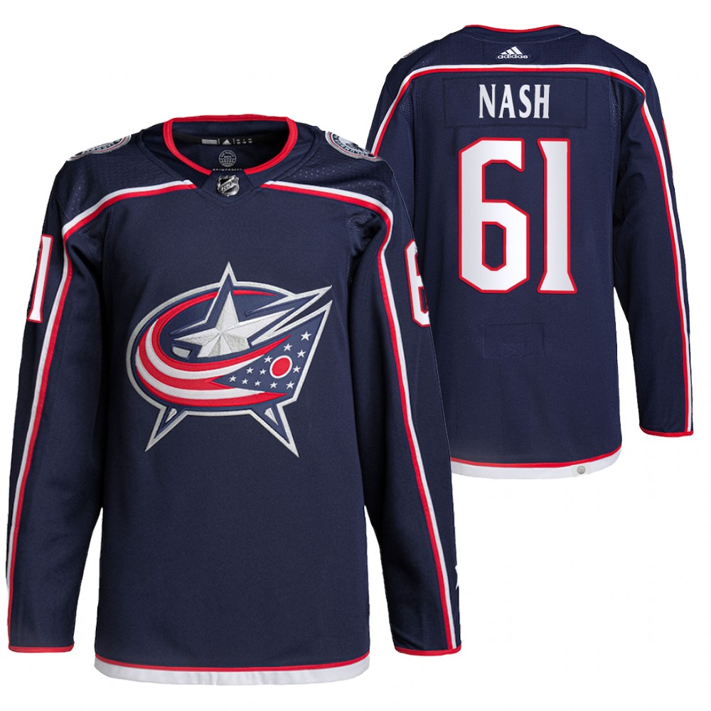 Blue Jackets Rick Nash Retired Number Navy Authentic Jersey