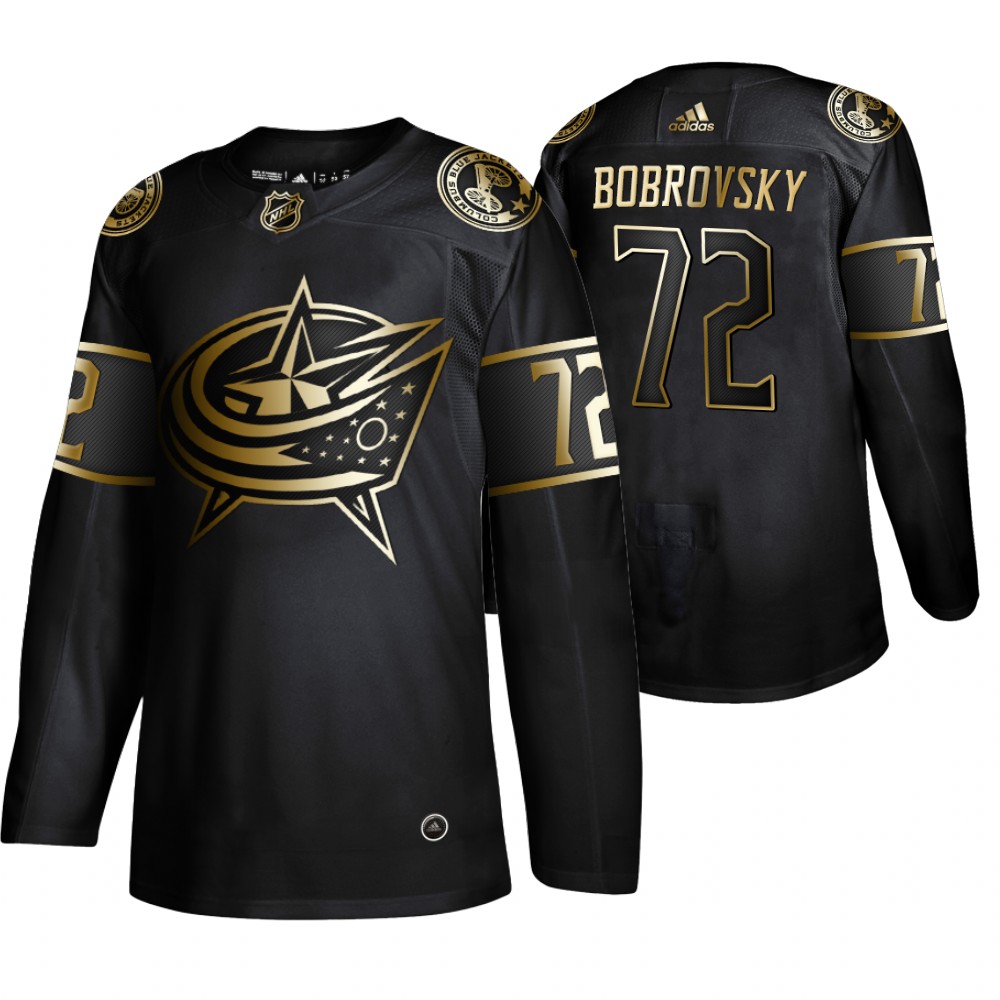 Blue Jackets Sergei Bobrovsky Black Authentic 2019 NHL Golden Edition Jersey