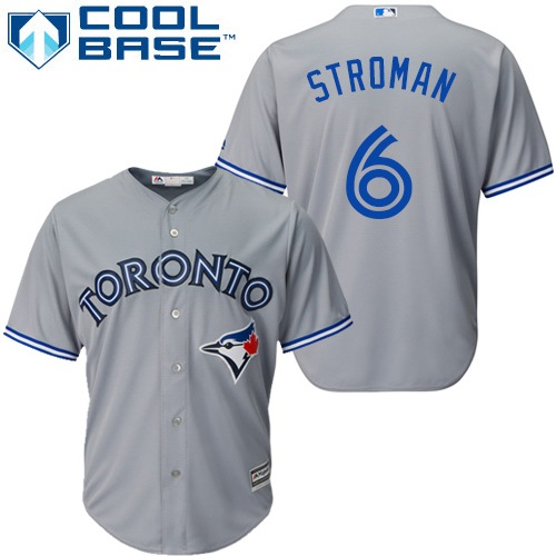 Blue Jays #6 Marcus Stroman Grey Road Women's Stitched MLB Jersey