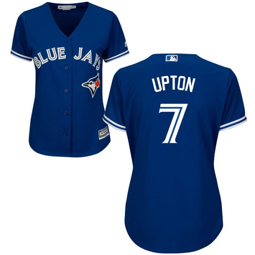Blue Jays #7 B.J. Upton Blue Alternate Women's Stitched MLB Jersey