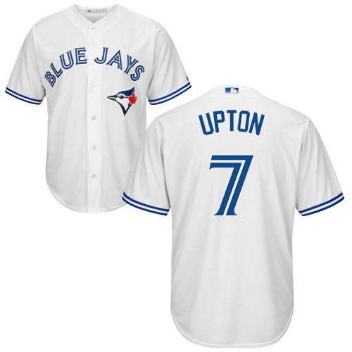Blue Jays #7 B.J. Upton White Cool Base Stitched Youth MLB Jersey