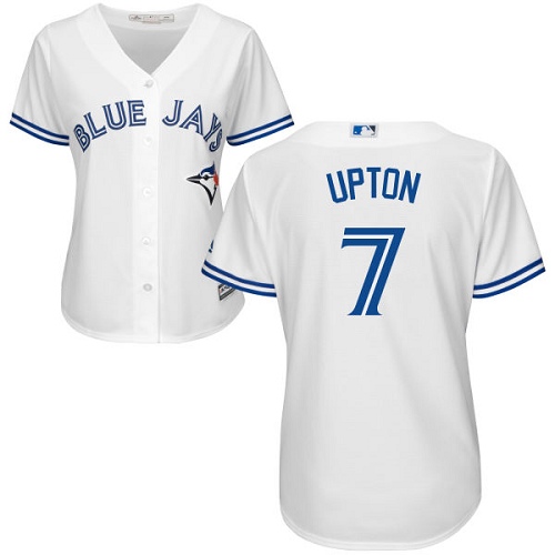 Blue Jays #7 B.J. Upton White Home Women's Stitched MLB Jersey