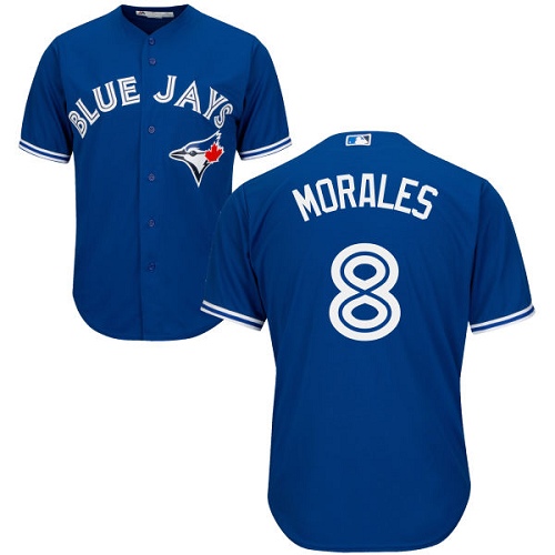 Blue Jays #8 Kendrys Morales Blue Cool Base Stitched Youth MLB Jersey