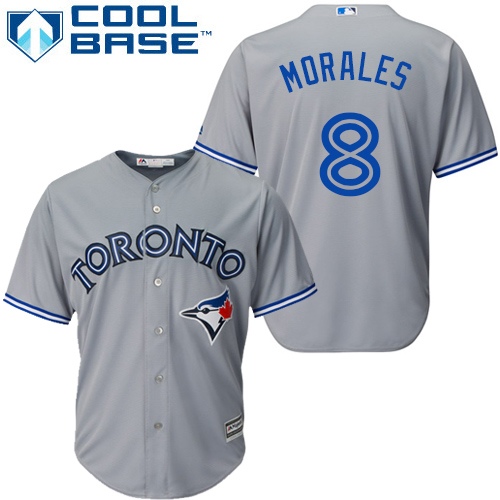 Blue Jays #8 Kendrys Morales Grey Cool Base Stitched Youth MLB Jersey