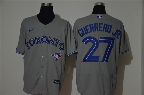 Blue Jays 27 Vladimir Guerrero Jr. Gray 2020 Nike Flexbase Jersey